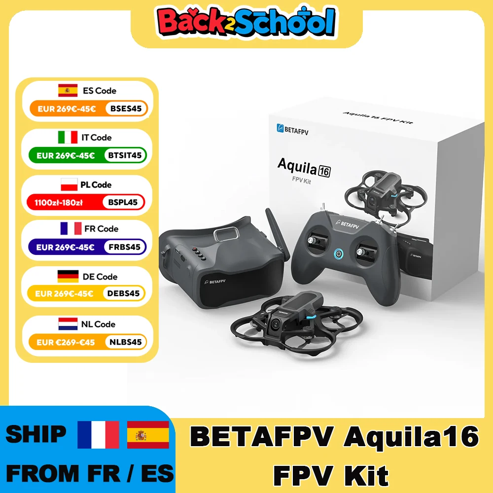

BETAFPV Aquila16 Комплект FPV Бесщеточный гоночный дрон Профессиональный квадрокоптер Дрон для внутренней и наружной камеры