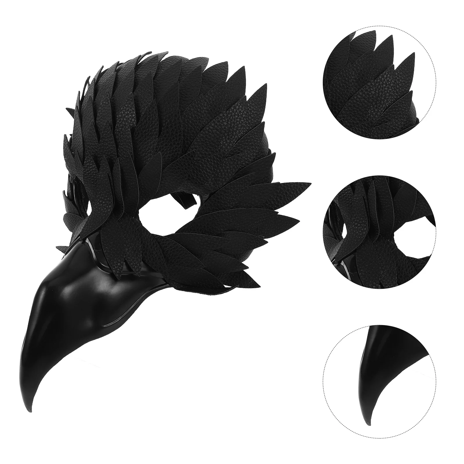 

Owl Plume Mask Half Face Design - Premium Animal Masquerade Mask for Adults - Halloween Cosplay Party Festival Bird Theme