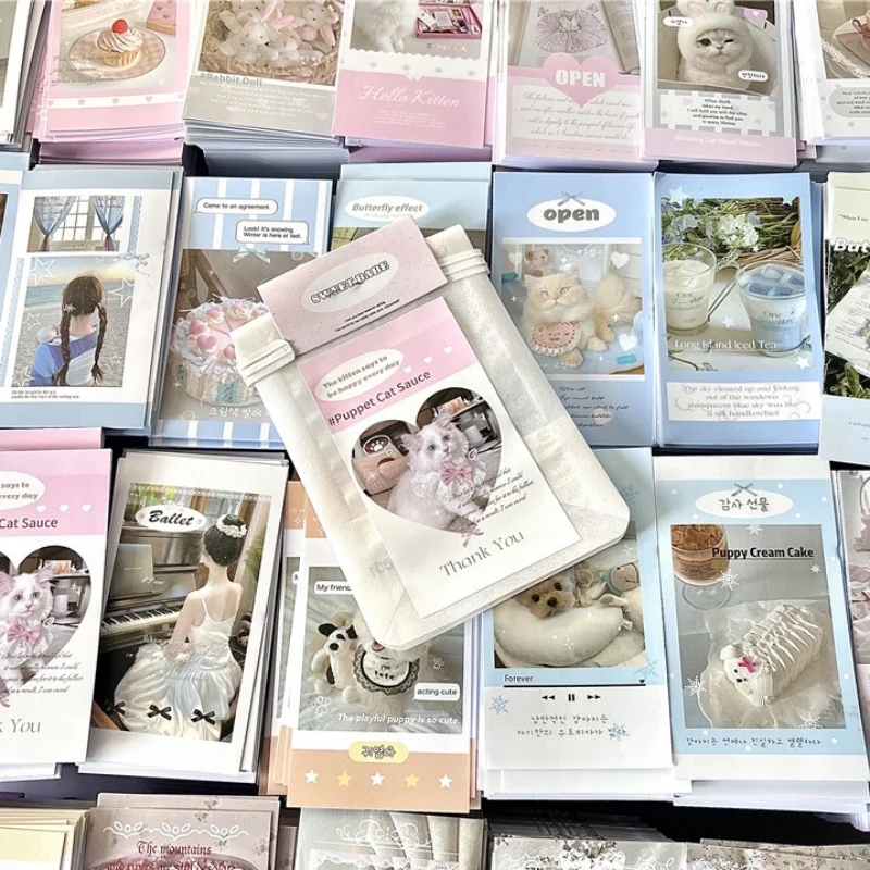 30pcs Sweet Creative Design Package Seal Sticker Ins Cute Cartoon Scrapbook Journal Sticker DIY Decor Photocard Package Sticker