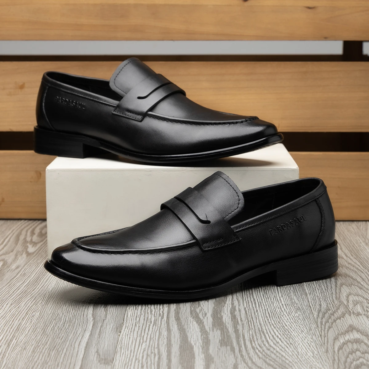 Zapatos de cuero para hombre, calzado formal de un pie, para ir de negocios, para ir al trabajo, novedad de otoño, 210408