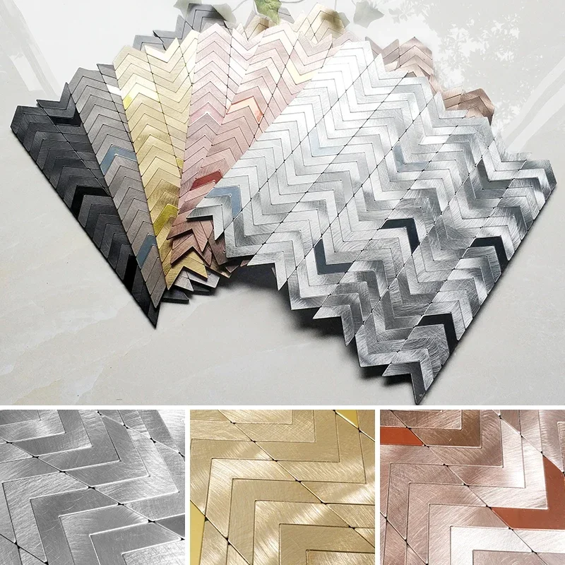 

Building materials mosaic aluminum plastic sheet metal modern simple back glue self-adhesive bathroom kitchen bar house