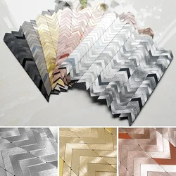 1 piece Building materials mosaic aluminum plastic sheet metal modern simple back glue self-adhesive bathroom kitchen bar house