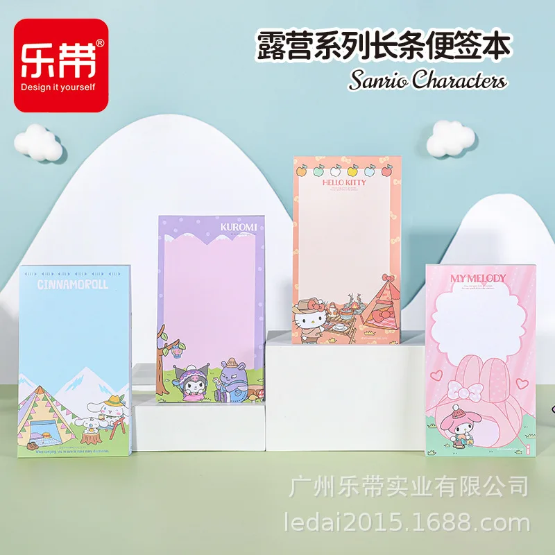 Sanrio  Material Note Paper High Appearance Tearable Note Book Non Sticky Cute Cartoon Long Note Wholesale