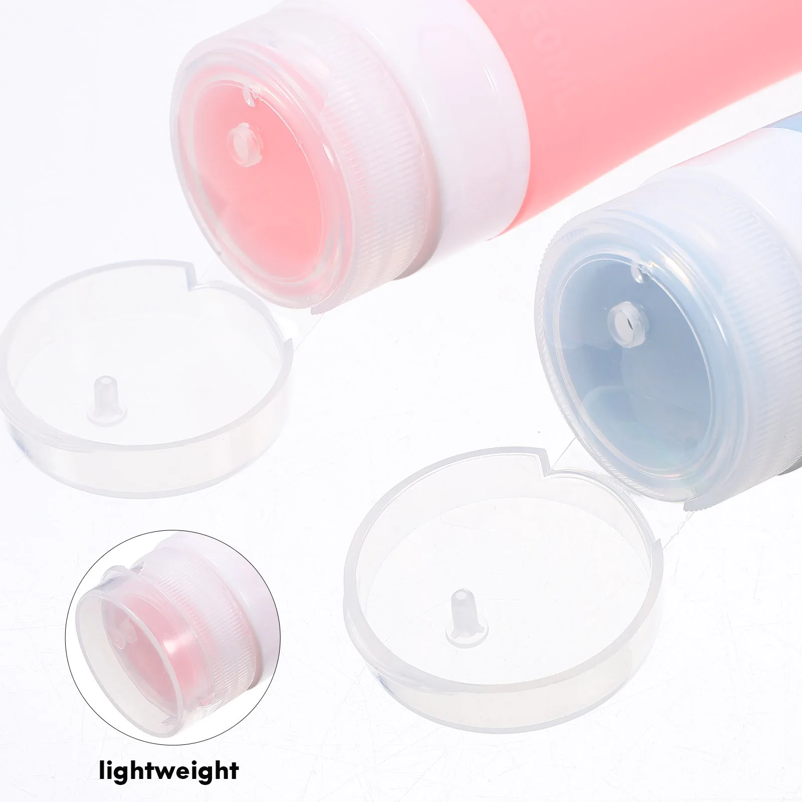 

4Pcs 60Ml Portable Toiletry Bottles Silicone Refillable Travel Containers Squeezable Leakproof for Shampoo Conditioner Soap