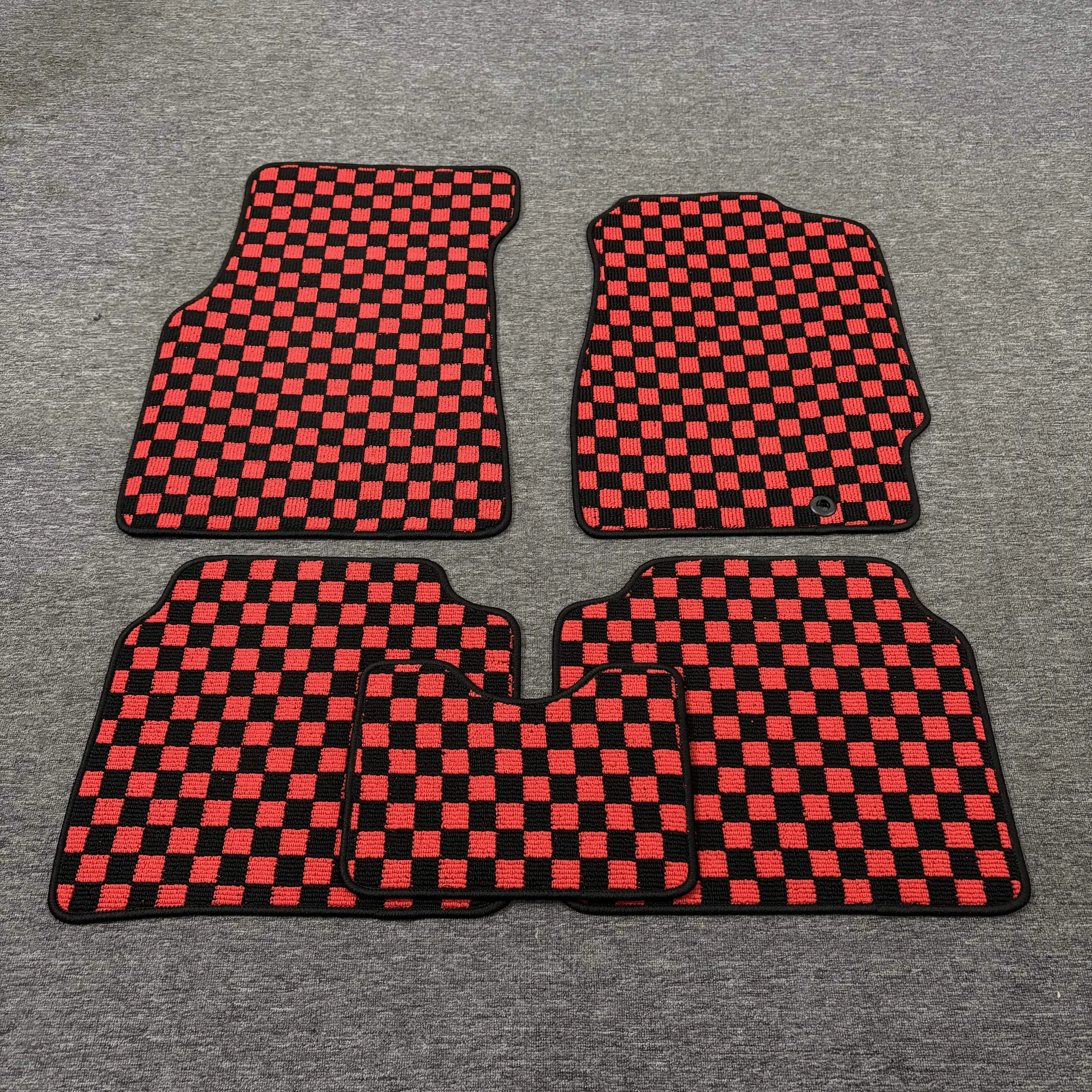 Checker Floor Mats JDM Style Floor Mats For Honda Civic EG 92-95 Right Hand Driveor