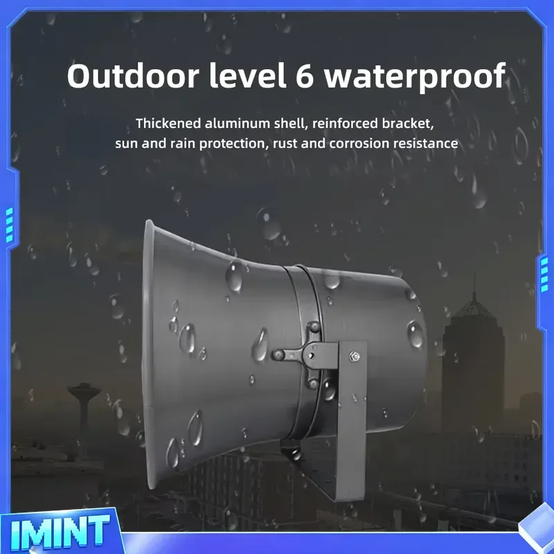 4G LTE Wireless PA Horn Speaker 400W IPX-66 Waterproof Dual Mode 135dB 3km Coverage for City Air Defense & Disaster Warning