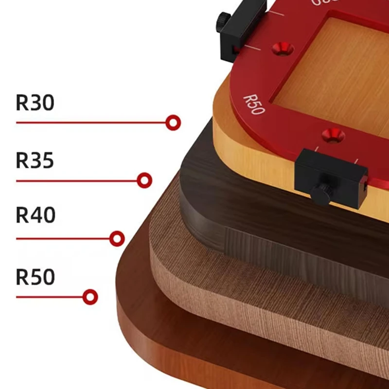 Imagem -02 - Modelos de Roteador para Carpintaria R10-r50 Radius Jig Ângulo de Arco 4-em1 Modelo de Posicionamento Canto Pcs