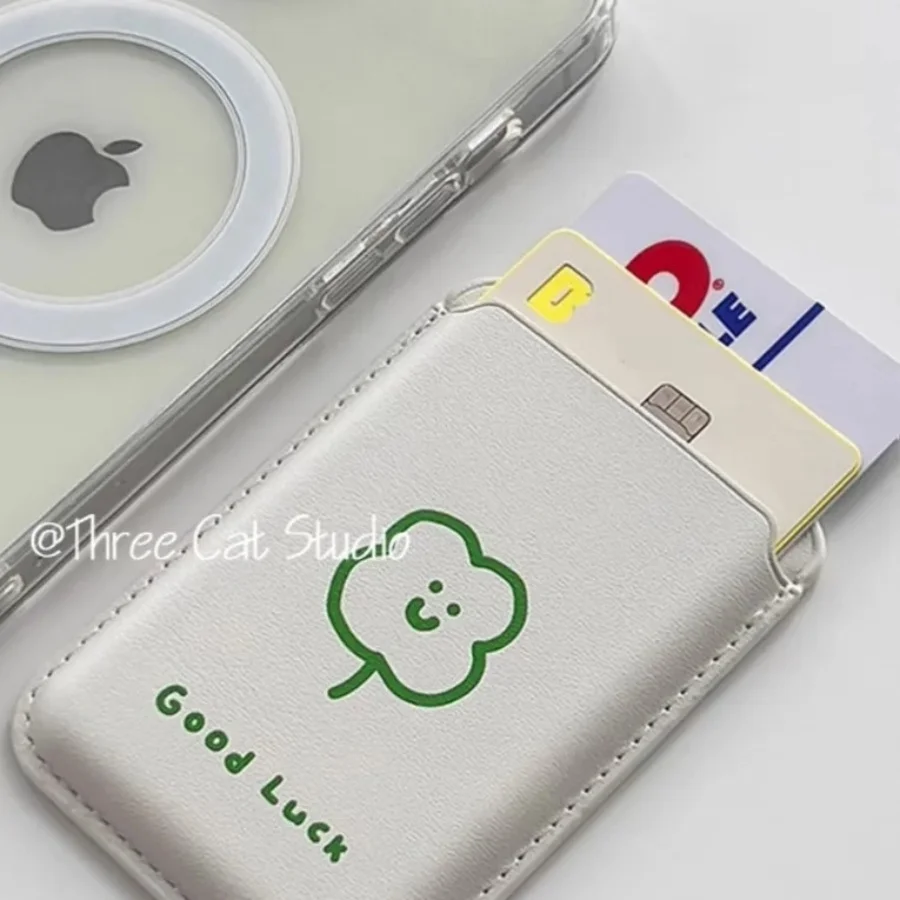 INS Korean Fashion Creative Cartoon Pattern Card Wallet For Magnetic For IPhone 18 17 Promax For Samsung S26 For MagSafe Cover