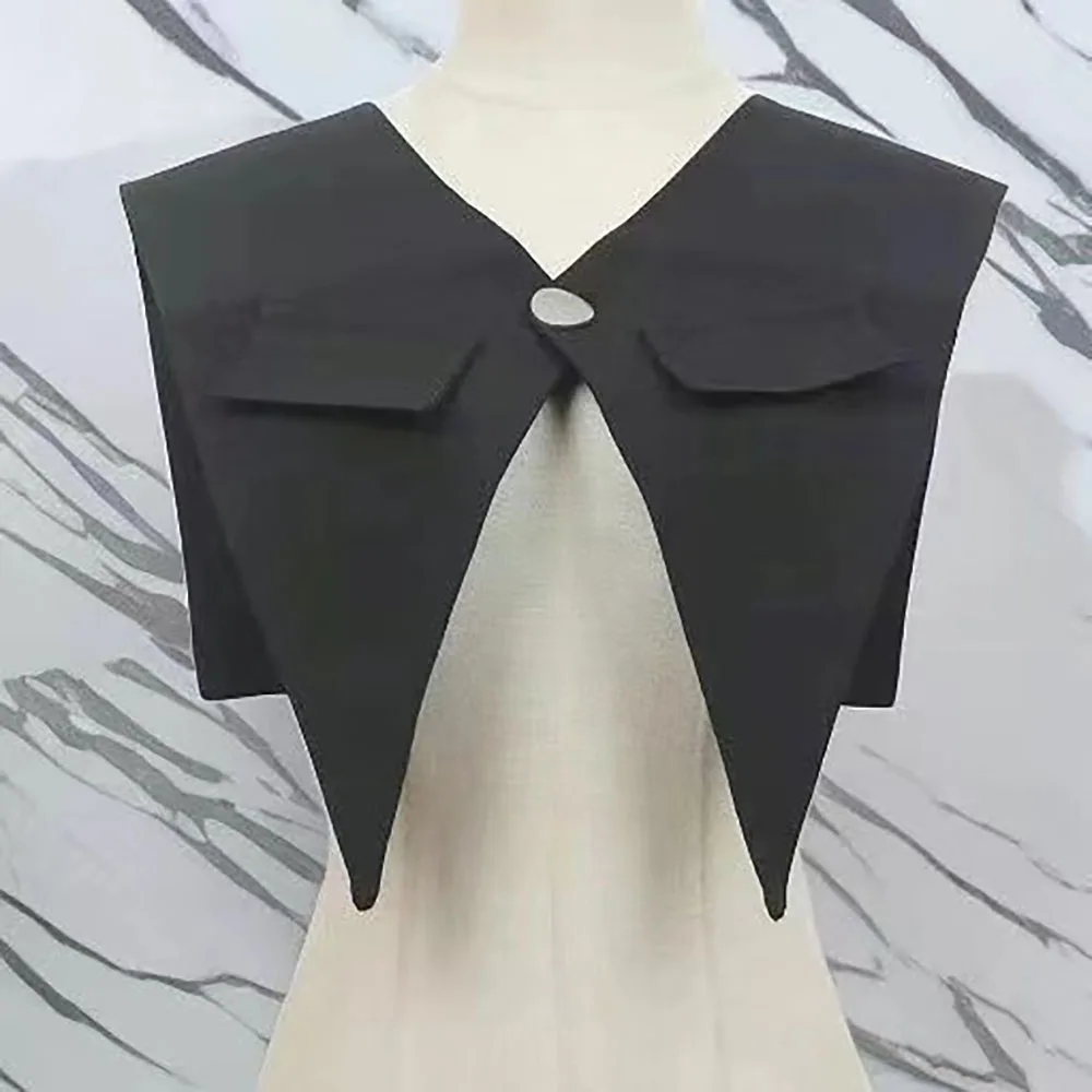 

Summer thin fake collar lapel shirt collar women's top shawl strap half fake collar outer triangle vest women