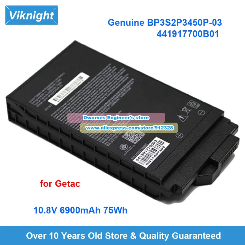 

Genuine BP3S2P3450P-03 Battery 10.8V 6900mAh 75Wh for Getac 242917700B01 441917700B01 Laptop Battery