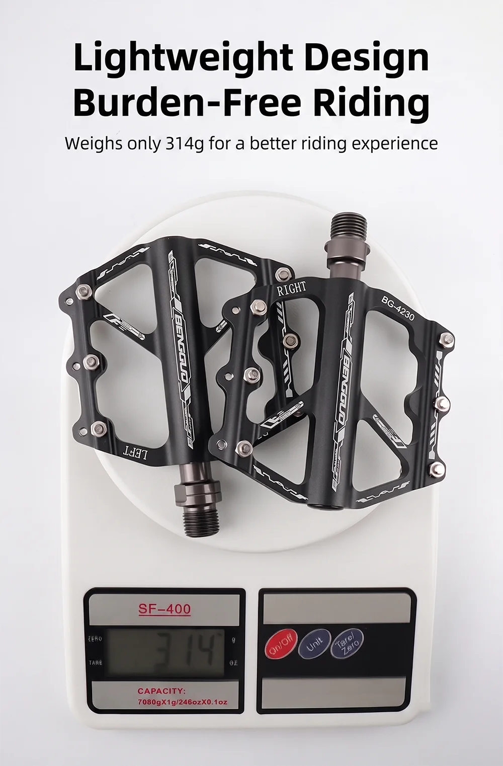 3-Lager-Pedal aus Aluminiumlegierung für Mountainbike und Rennrad, Chrom-Molybdän-Stahlachse, rutschfeste, verbreiterte Pedalbasis – Detail 10