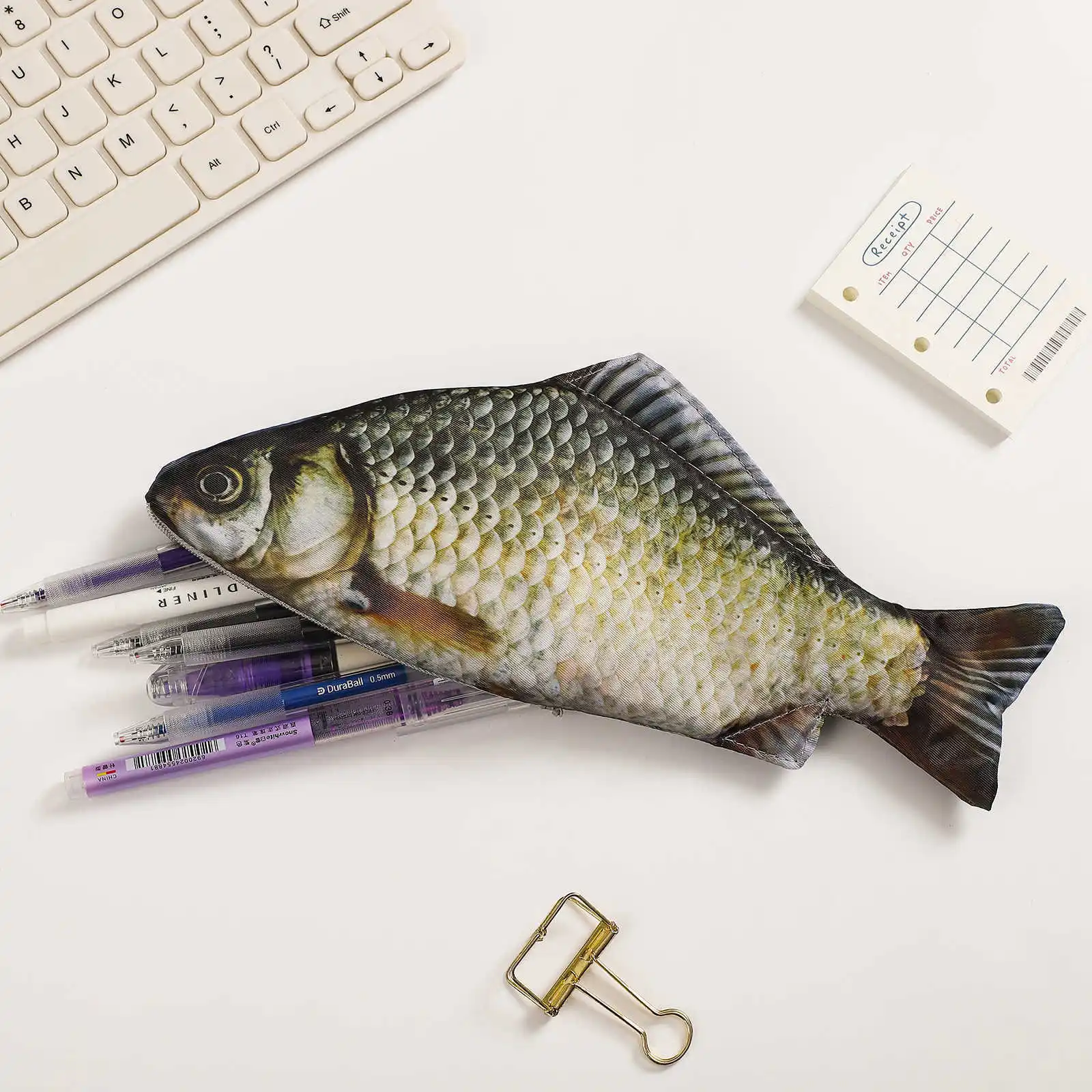 バイオニック魚鉛筆ケース韓国クリエイティブ鮮やかな海の魚文具バッグ学生のための韓国文具鉛筆ポーチ