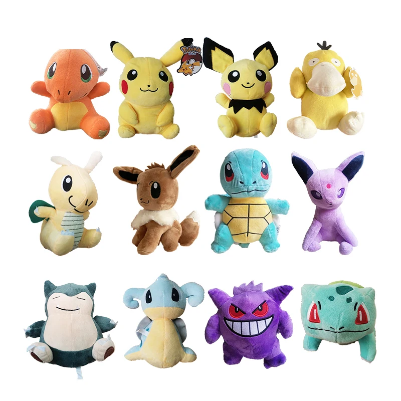 

20cm Pokemon Figure Kawaii Pikachu Jenny Turtle Stuffed Plush Toy Anime Doll Kid Birthday Gift Pokémon Cartoon Pendant Decor