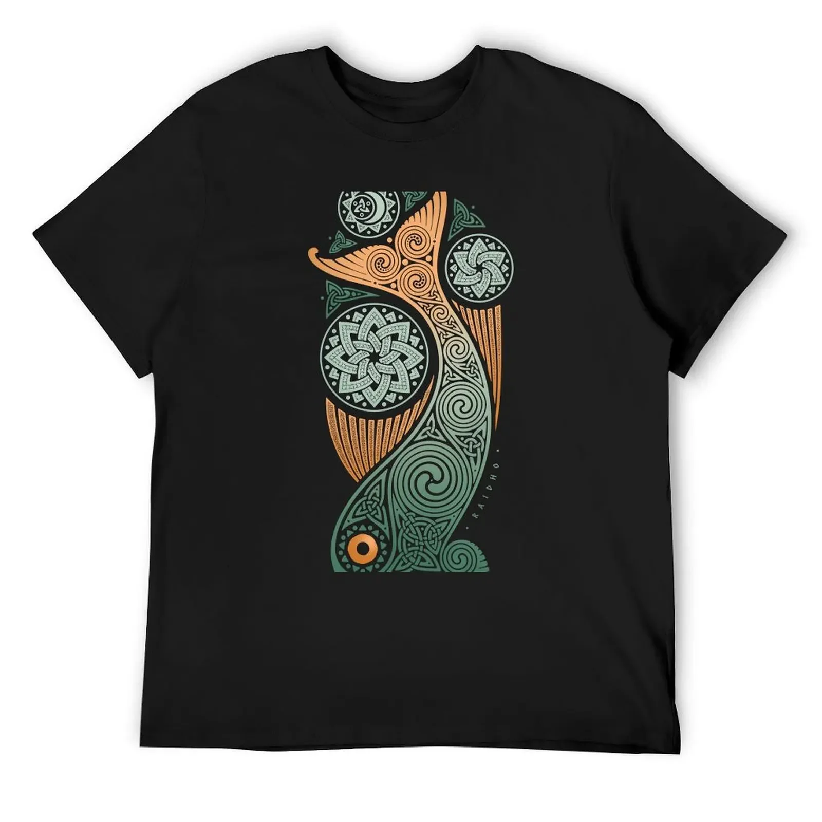 

UNDERWATER. CELTIC FISH. T-Shirt vintage summer clothes mens fashion