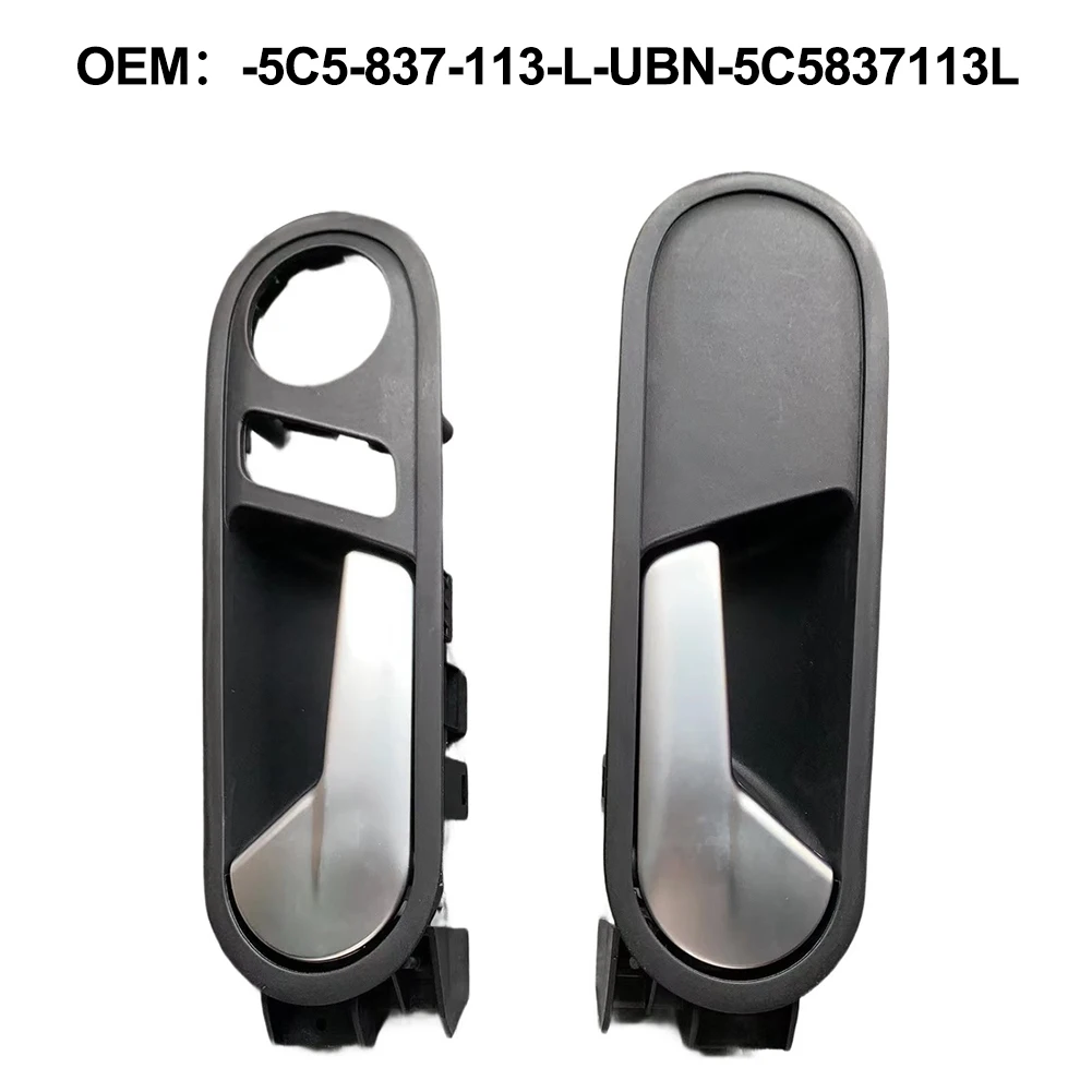 

Interior Door Handle 5C5-837-113-L-UBN 5C5837113L For Beetle 2012-2014 Accesorios Para Auto Tools Black Silver