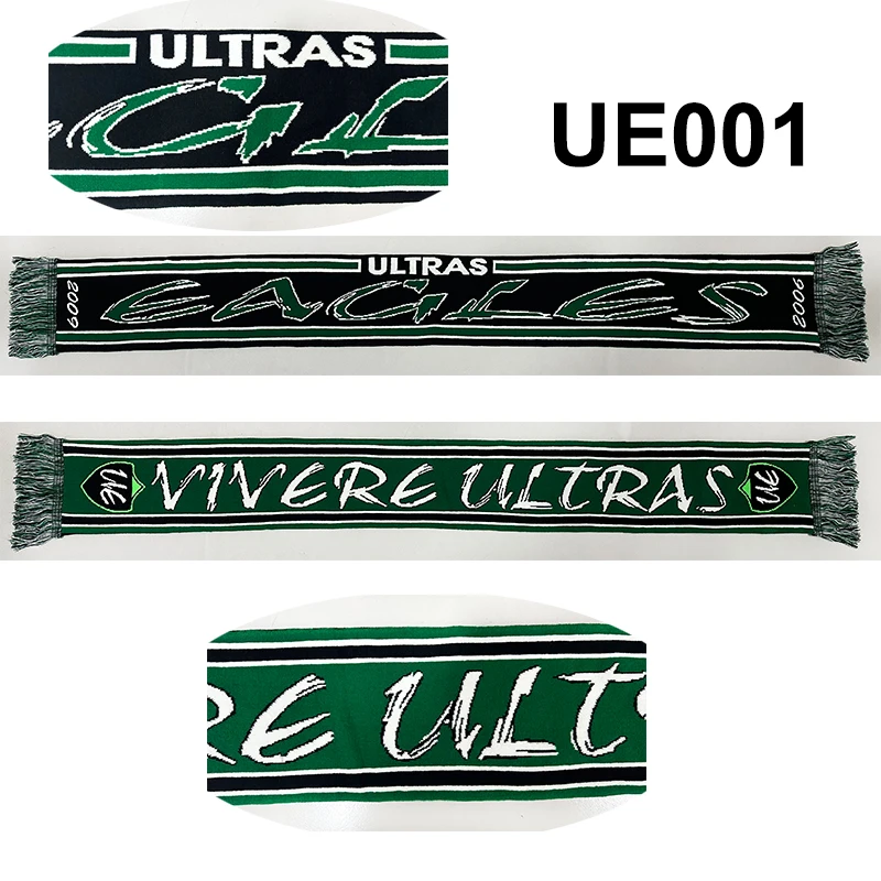 145*20 cm Size Ultras Eagles Scarf for Fans Double-faced Knitted UE001