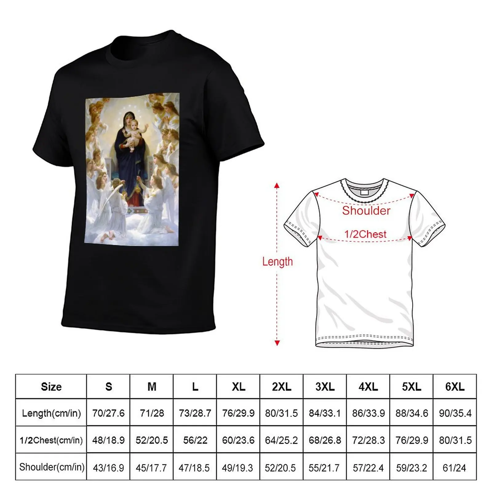 The Virgin with Angels - William Adolphe Bouguereau - 1900 T-Shirt cheap stuff anime mens vintage t shirts