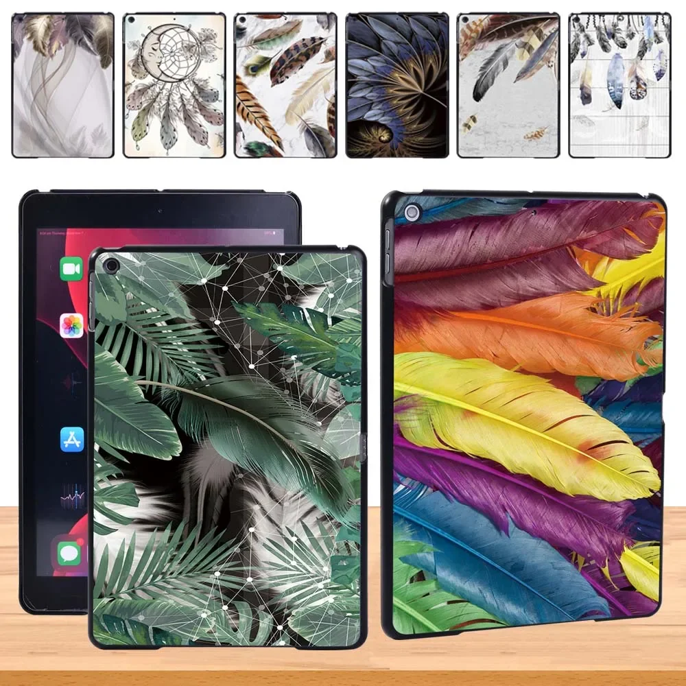 

Case for Apple IPad 8 2020 8th Gen 10.2" A2270 A2428 A2429 A2430 Feather Series Pattern Tablet Hard Shell Back Shell+pen