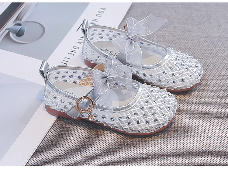 Süße Mädchen-Flachschuhe Atmungsaktive Mesh-Kinderschuhe Glänzende Süße 2026 Sommer Neue Kinder-Freizeitschuhe Weiche Sohle Rutschfest – Detail 12
