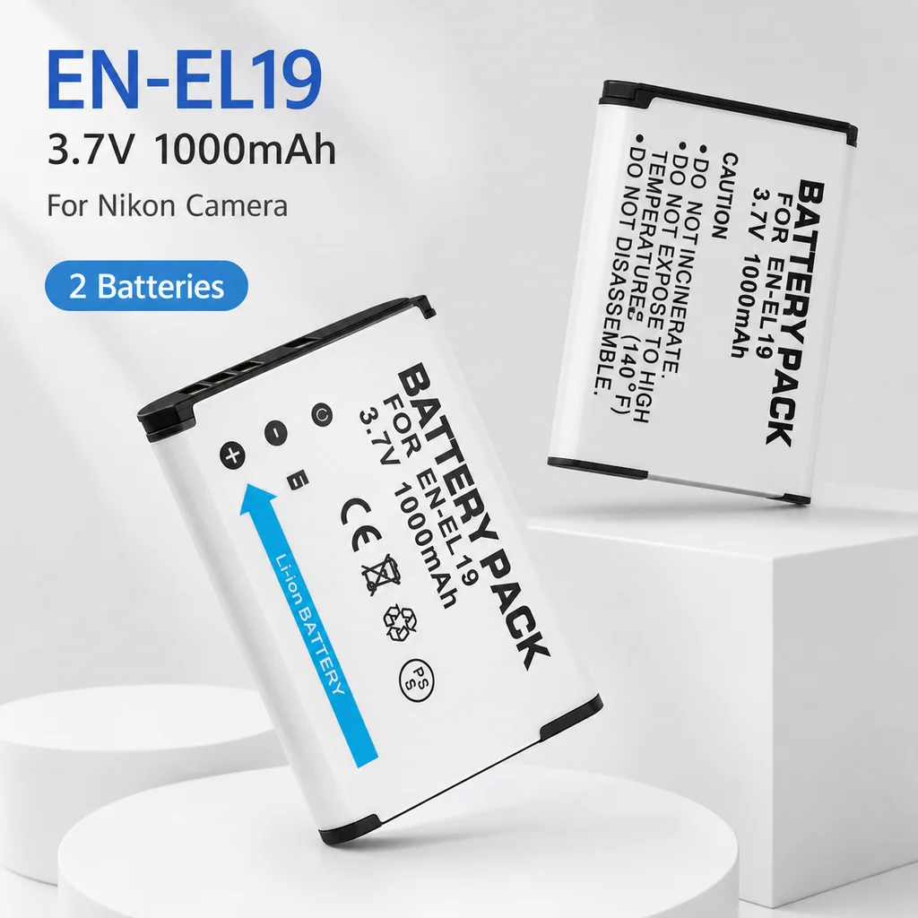 Camera Battery EN-EL19 EN EL19 1000mAh Rechargeable Replacement For Nikon Coolpix S32 S100 S2500 S2750 S3100 S3400 S3500