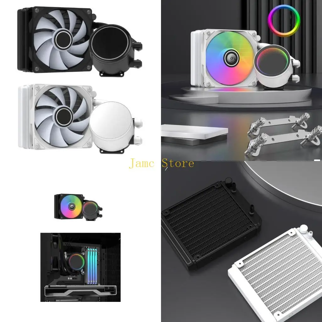 

LX0B RGB Кулер ЦП Жидкостные охладители ЦП Радиаторы ЦП Вентиляторы с гидравлическими подшипниками