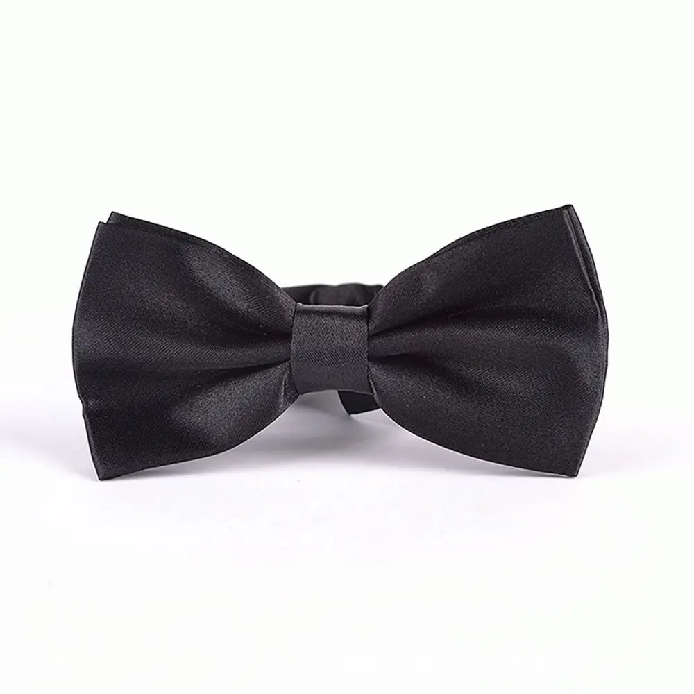 Slim Necktie Satin Gentleman Suit Accessories Wedding Tie English Style Bowknot Bowtie Bow Tie Solid Color Ties Men Ties