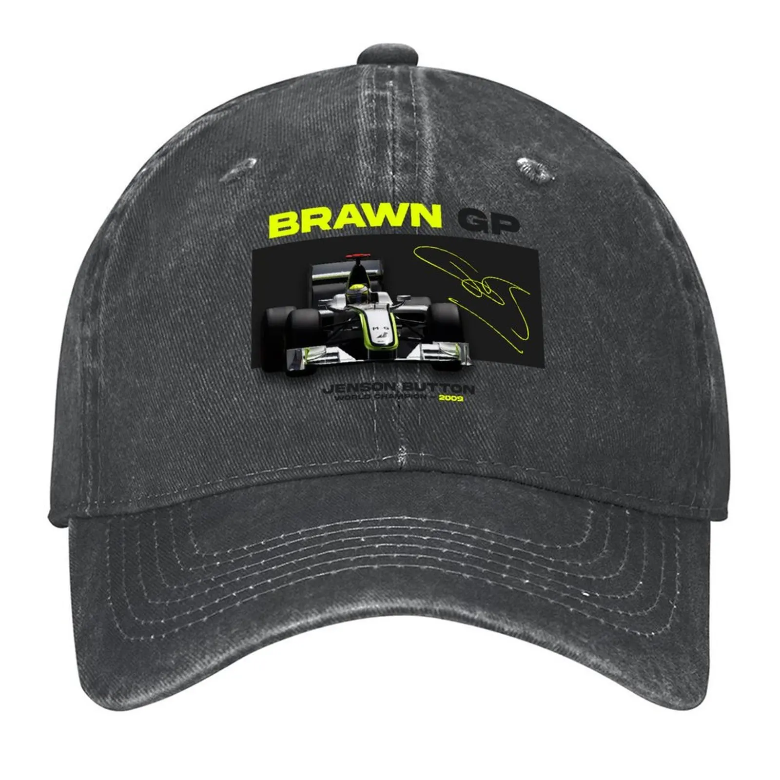 

Jenson Button - Brawn GP Baseball Cap fashionable New Hat Vintage Kids Hat Woman Men's
