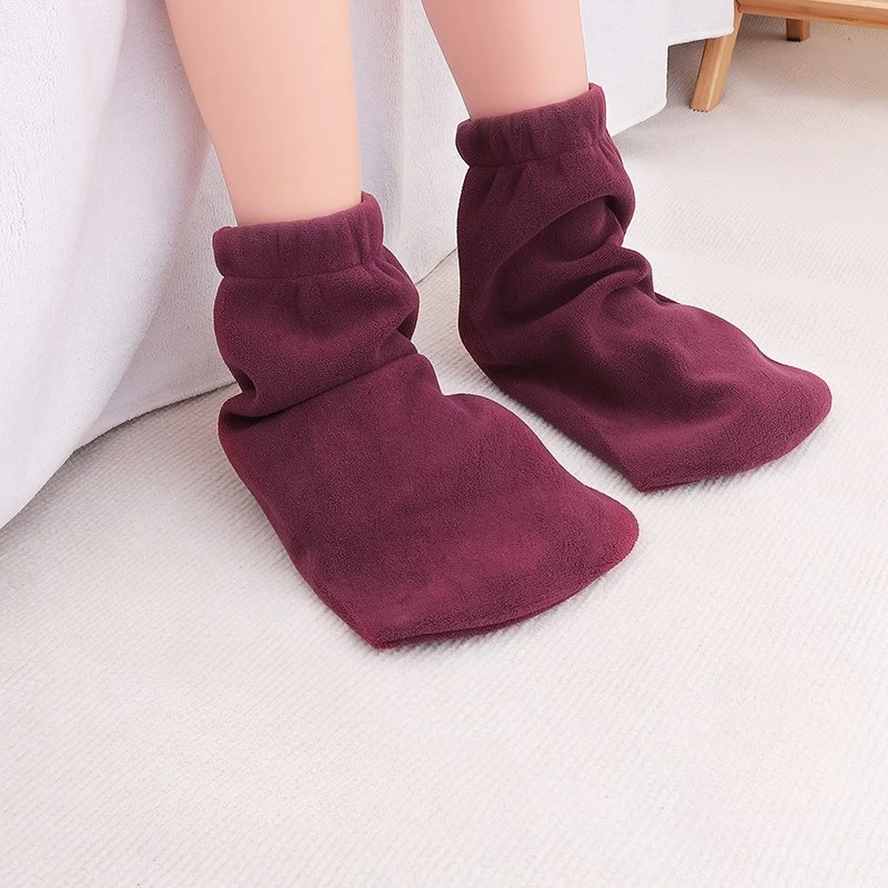 1 Pair Winter Warm and Loose Sleeping Socks for Men and Women Fleece Warm Foot Covers Sleeping Sock Foot Covers