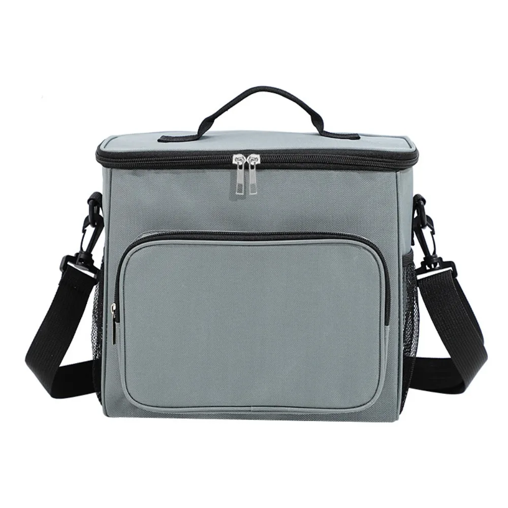

Ox Cloth Insulated Lunch Bag Large Capacity Solid Color Tote Square Bag Insulation Package Cartoon Animal Food Warm Thermal Bag