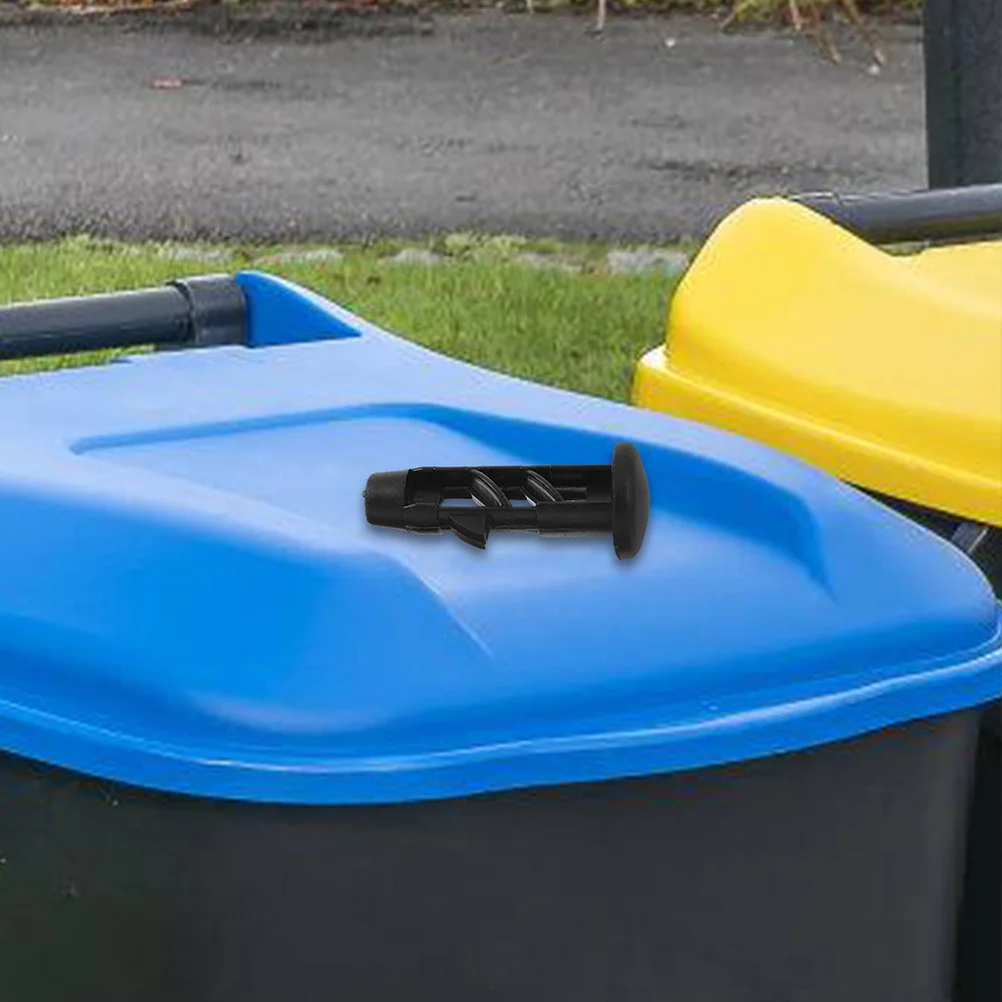 4 قطعة ملحقات سلة المهملات غطاء قفل دبوس عالمي مناسب لعلب القمامة المتعددة سهلة التركيب مقاطع غطاء صندوق الرافعة