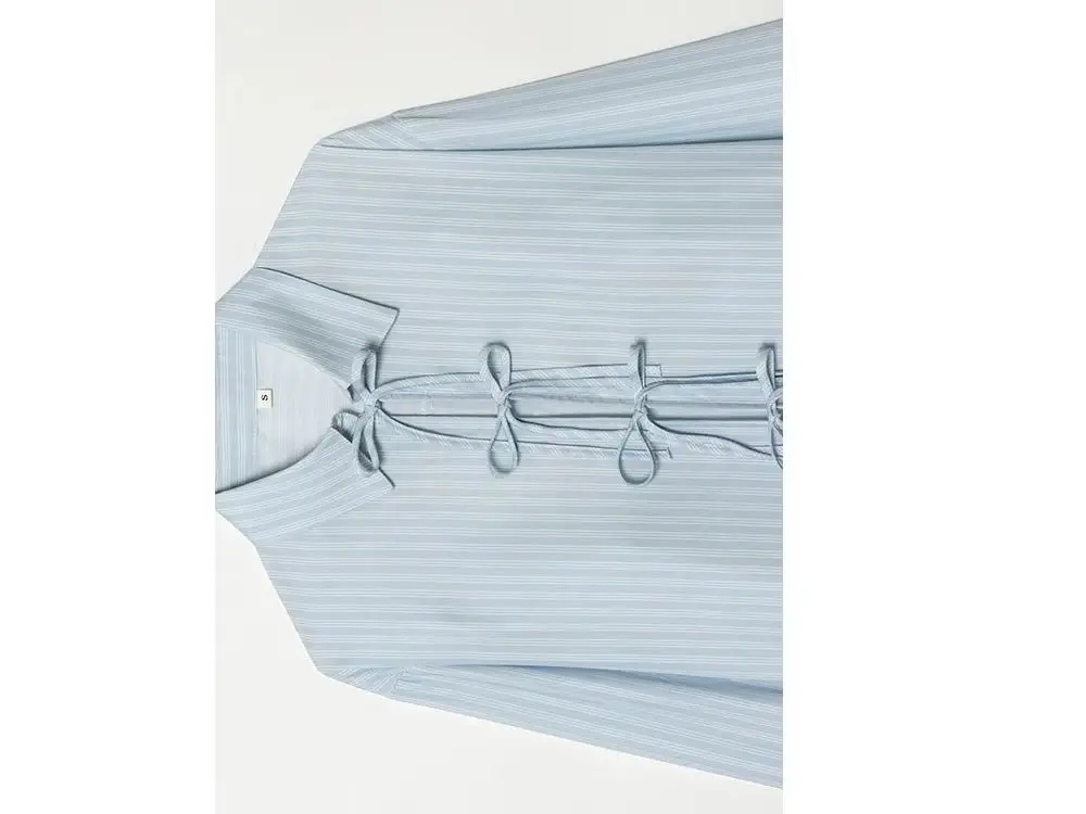 

Женская весенняя модная универсальная рубашка из поплина с бантом, элегантная повседневная рубашка с отложным воротником и длинным рукавом в стиле High Street