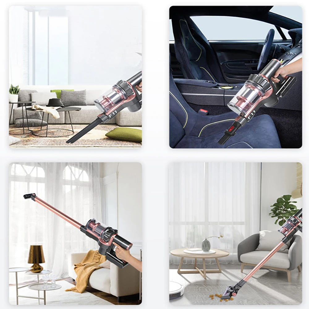 Cordless Handheld Vacuum Cleaner Duster Sweeper 2200mAh Battery 45Mins Runtime 10kPa Powerful Suction Household Cleaning IDEACH