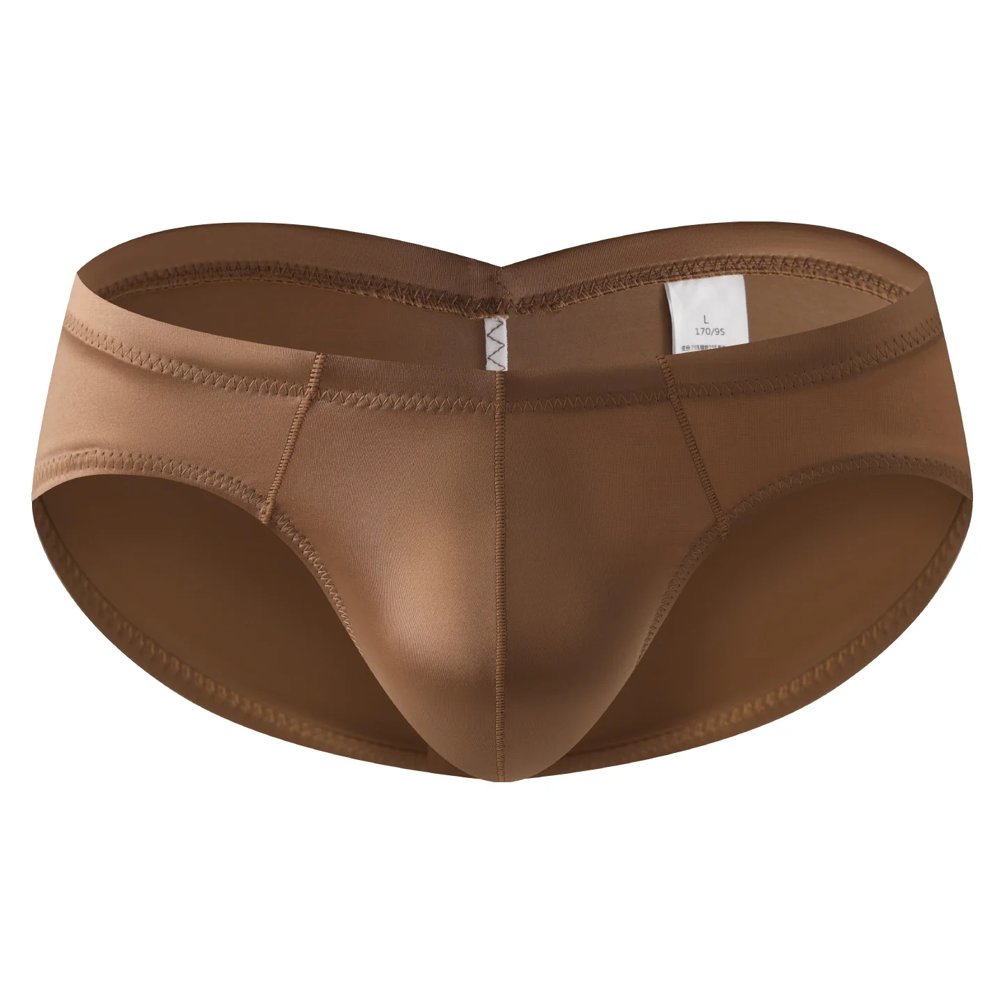 Men's Underwear Satin Smooth Low Waist Triangle Briefs Comfortable Lightweight Sexy Breathable Underpanties