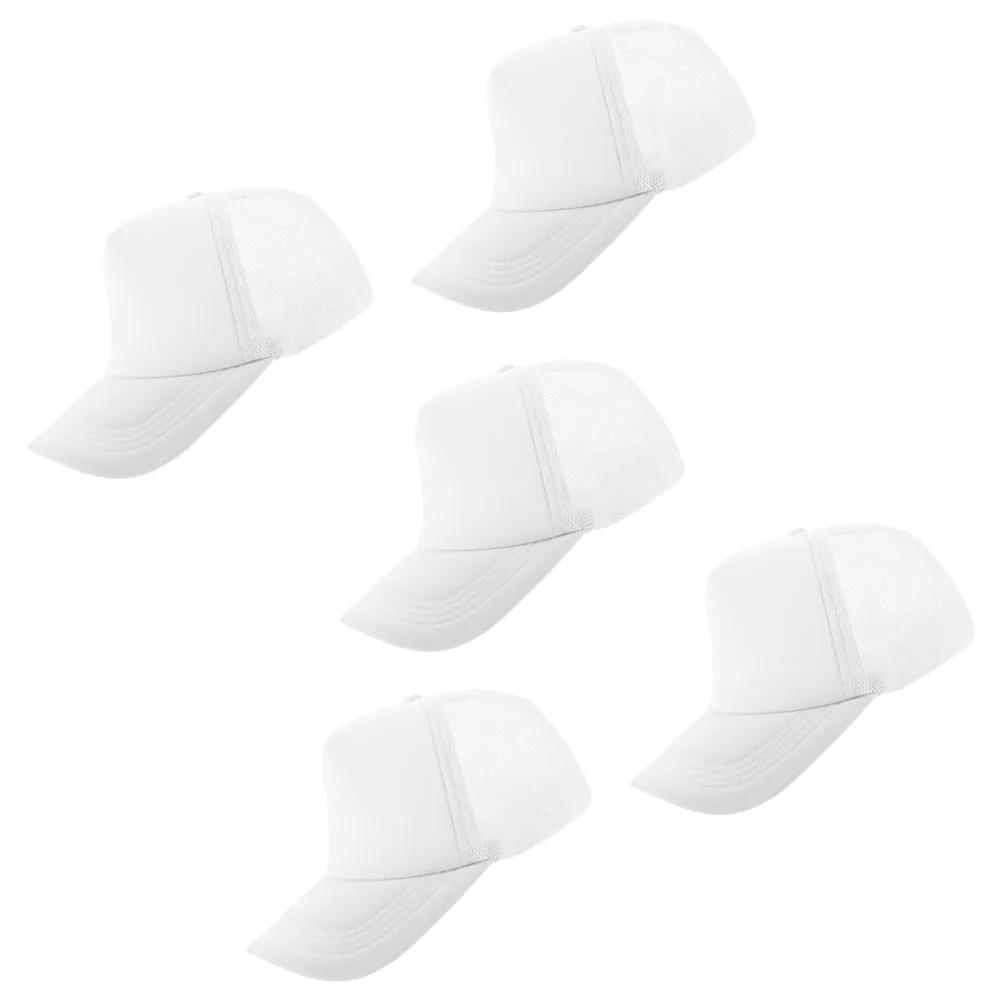 

Blank Mesh Baseball Cap DIY Sublimation Hats Heat Transfer Hat Bulk Caps Polyester Truck Driver Hat Lightweight Fits Most