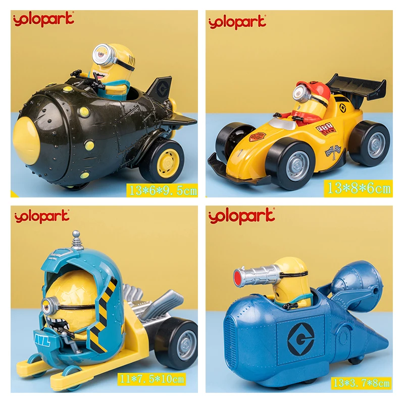 YOLOPARK 13 cm Cattivissimo Me 4 - Auto a frizione - Minions Mel Mega Minions Gru's AVL auto Giocattolo Regali per bambini Alimentato ad attrito