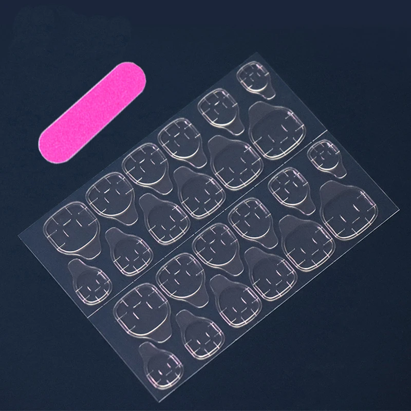 24 PCs Short French Minimalist Nails with 1 Jelly and 1 Nail File image 5