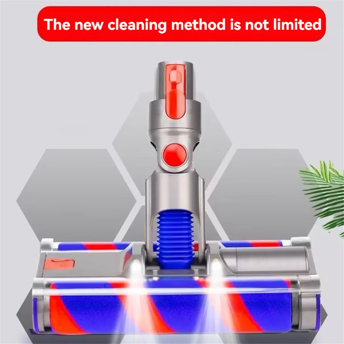 A14G-فرشاة أرضية محرك الفراغ لاستبدال V7 V8 V10 V11 V15 فرشاة دوارة مزدوجة ناعمة مع ضوء LED