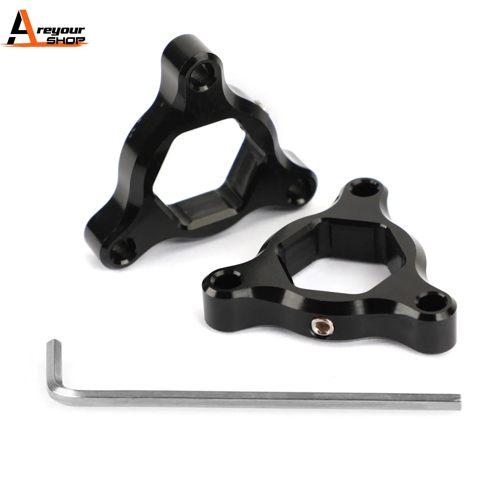 Areyourshop FORK PRE ADJUSTERS BLACK 17MM Fit for Yamaha FZS 600 1000 Fazer TDM850 TRX850 Motorcycle Accessories Parts