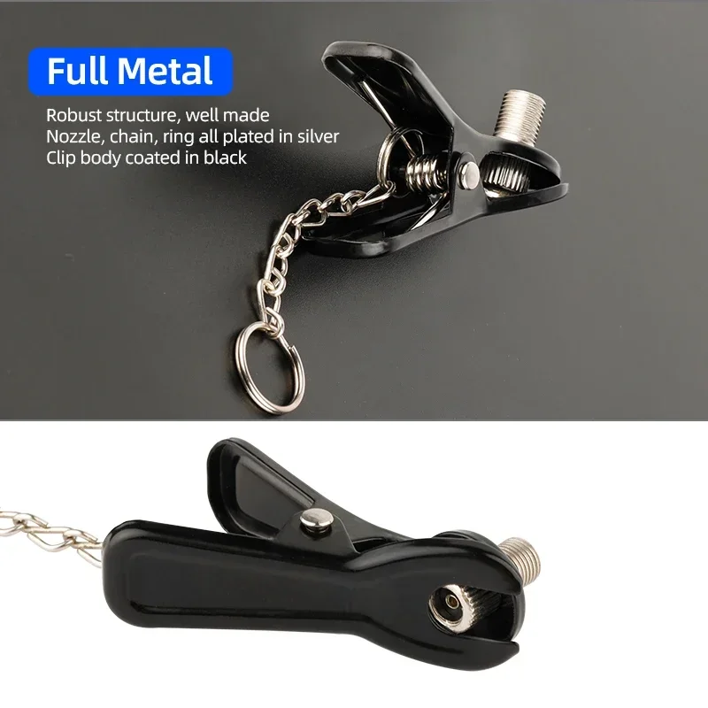 Bicycle Inflator Gas Nozzle Valve Clip Tool for AV/ Schrader Pump N Dunlop 8V1 Thread Valve Stem Full Metal Snap Adaptor