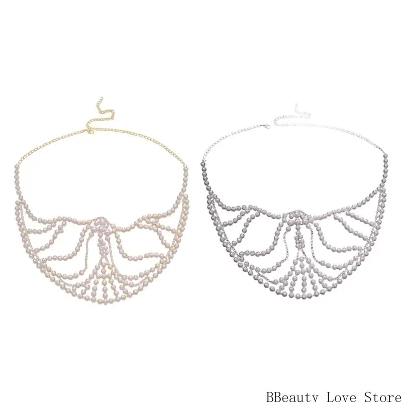 

Elegant Rhinestones Half Face Mask Adjustable Cosplay Accessory Imitating Pearls Texture Suitable for Party and Event
