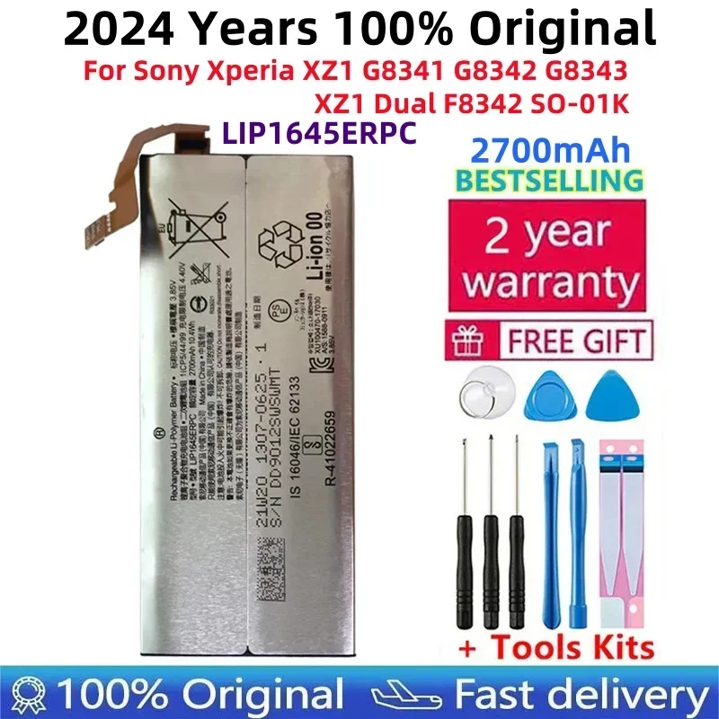 

2024 Years 100% Original For Sony Xperia XZ1 G8341 G8342 G8343 XZ1 Dual F8342 SO-01K LIP1645ERPC 2700mAh Batteries Bateria