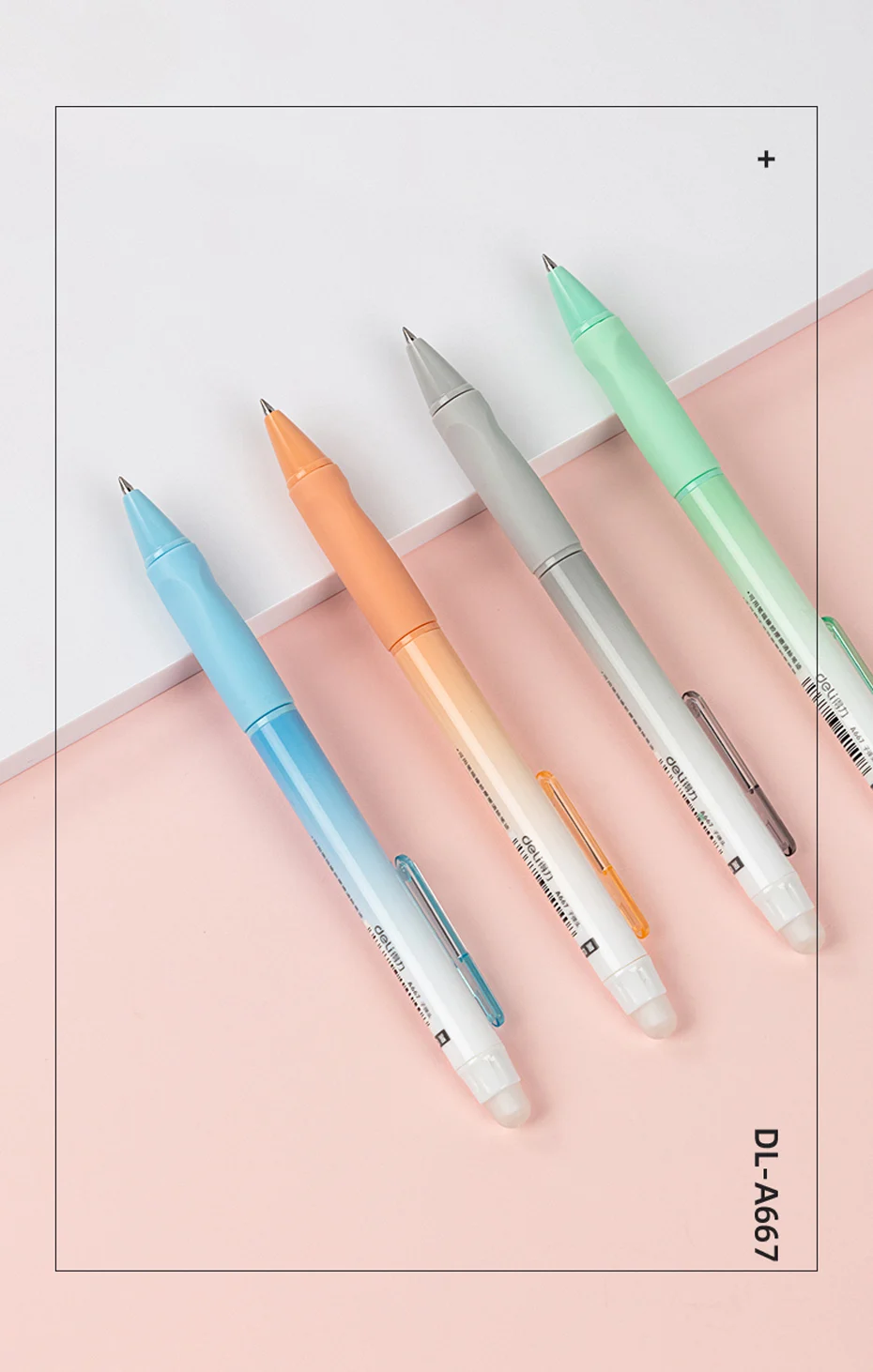 Deli Löschbaren Pen-Set 0,5mm Gel Stift Löschen Blau Schwarz Tinte Refill für Schreibwaren Schule Liefert Löschbaren Kugelschreiber kawaii – Detail 11