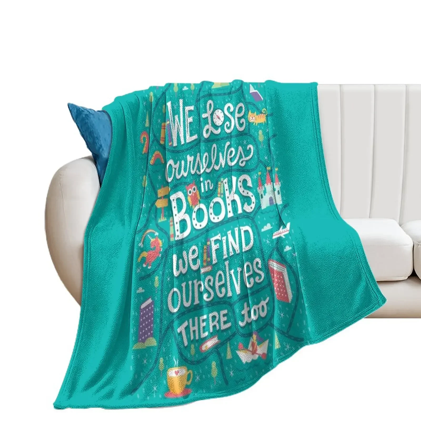 Lose ourselves in books Throw Blanket Fashion Sofas valentine gift ideas Kid'S Winter beds Blankets