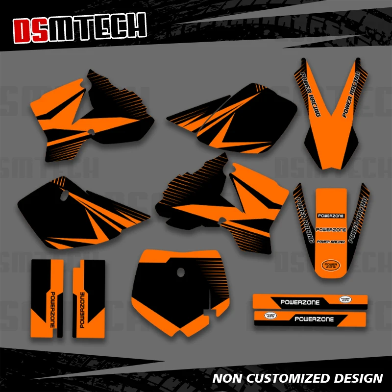 

DSMTECH полная графика наклейки мотоцикл фон индивидуальный номер для KTM SX50 SX 50 2002 2003 2004 2005 2006-2008 002