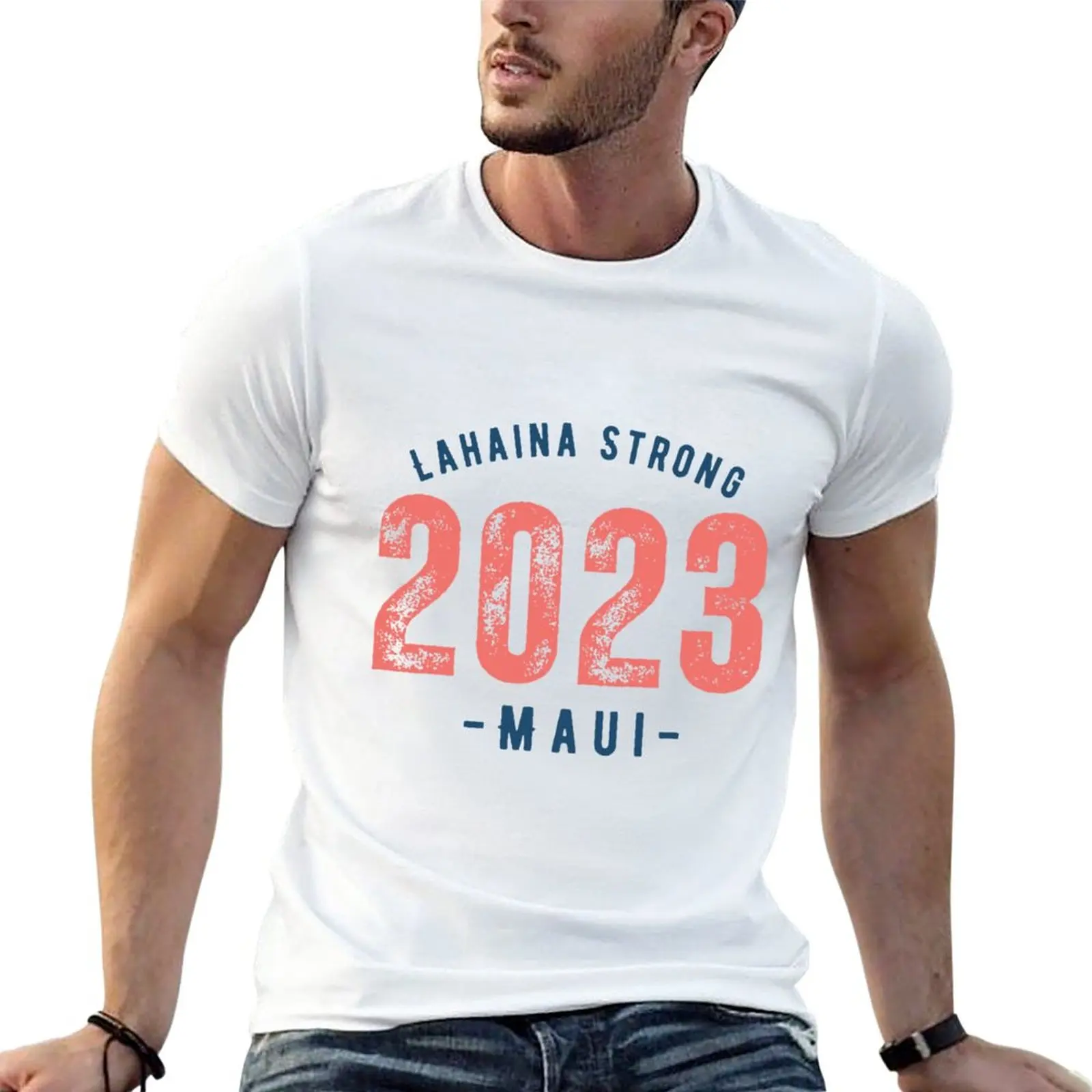 New MAUI Hawaii Lahaina Hawaiian 2023 T-Shirt Short sleeve tee sweat shirt mens clothes