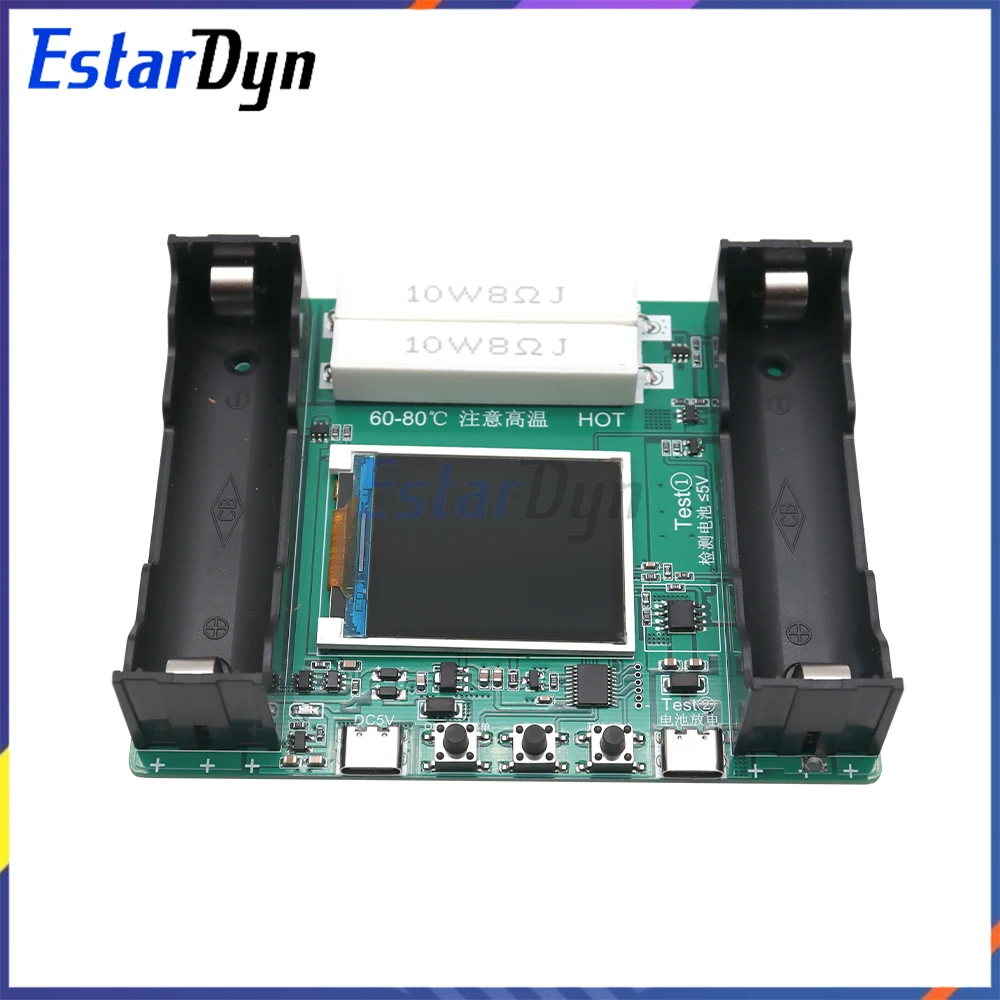 Type-C LCD 디스플레이 배터리 용량 테스터 MAh MWh 리튬 배터리 디지털 배터리 전력 감지기 모듈 18650 배터리 테스터