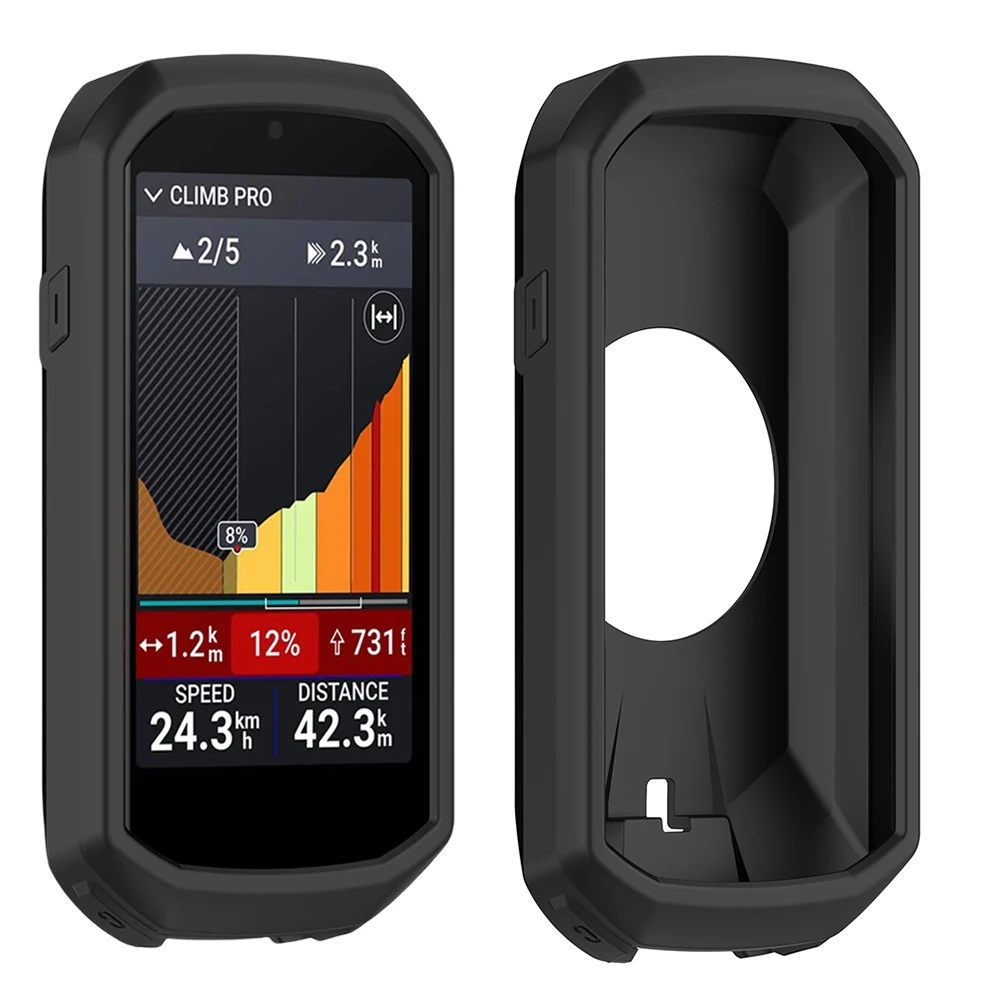 Para Garmin Edge 1050 funda de silicona cubierta de parachoques suave anticaída todo incluido funda protectora GPS tabla de códigos cubierta protectora