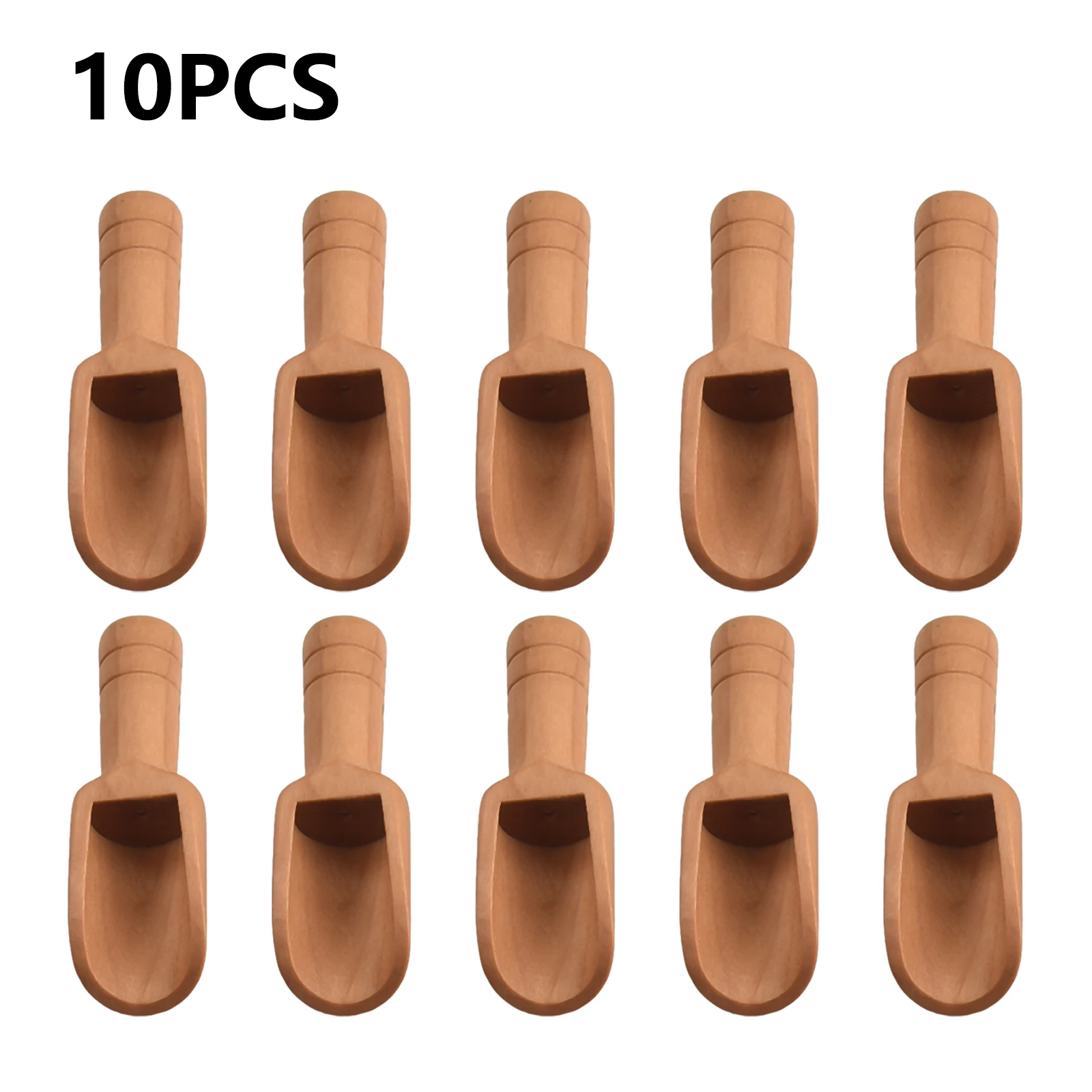 10pcs Wooden Small Little Mini Scoop Salt Sugar Coffee Spoon Teaspoon Small Salt Shovel Milk Powder Scoops Kitchen Cooking Tool