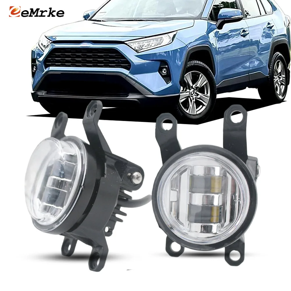 30W Led Fog Lights DRL For Toyota RAV4 XV50 RAV 4 MK5 Facelift 2022 2023 2024 Front Bumper Car Fog Driving Lamp Factory Replace