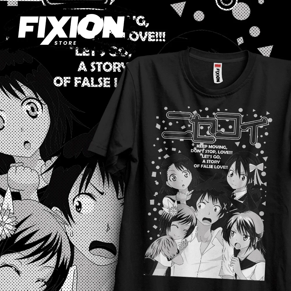 Nisekoi-T-shirt Manga Anime, Toutes tailles, Coton, Cadeau pour les amoureux